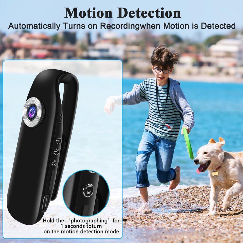 UYIKOO 32G Body Camera, Small Sport Video Camera HD 1080P Body Camera, Portable Pocket Tiny Body Cams with Back Clip with Magnetic Pocket Portable DV for Cycling, Pets, Walking, Traveling