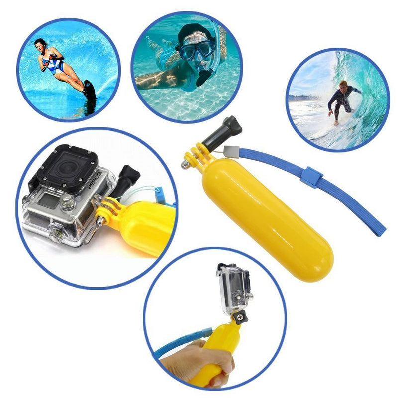 Action Camera Selfie Stick Floating Hand Grip Compatible with AKASO EK7000 Brave 7 LE Brave 4 V50X, Gopro Hero 13 12 11 10 9, DJI Osmo Action 5 pro, Apexcam, Dragon Touch, Sjcam Action Camera