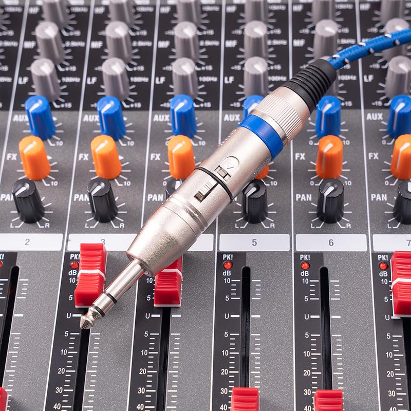 XLR to 1/4 Adapter XLR Female to 1/4 XLR Adapter 6 Pack Zinc Alloy Stereo Mixer Microphone Audio Adapter Connector 6.35mm Female XLR to 1/4 and Male to XLR Female Adapter
