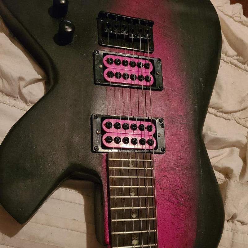 High Output Invader style Guitar Humbucker Pickups Ceramic Magnet Neck and Bridge Pickups For Electric Guitar Parts (Purple) Purple