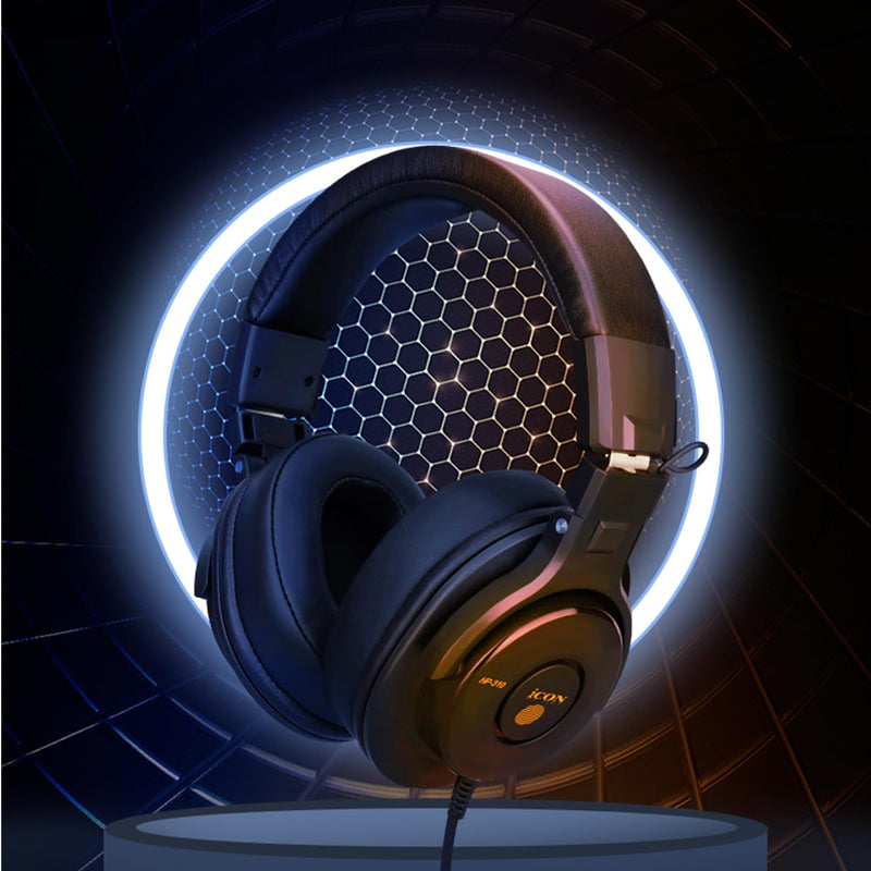 iCON Pro Audio HP-310 Closed-Back Studio Headphones for Mixing Monitoring | 50mm Driver Closed-Back Studio Headphones with 32Ω Low Impedance for Mixing