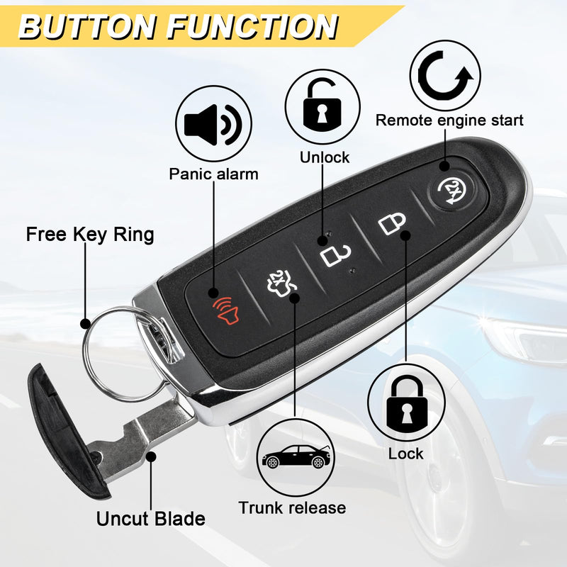 Vurkcy Key Fob Replacement for Ford Escape/Focus BEV Electric/C-Max Energi Car Keyless Entry Remote, M3N5WY8609 M3N5WY8610, 5 Btn(Only fit Pictured Key)