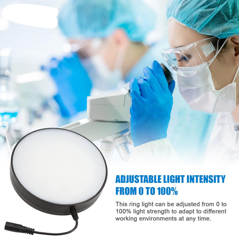 [AUSTRALIA] - Microscope LED Ring Light Illuminator – Adjustable Brightness White Light Source with Power Adapter, Replacement Accessory for Laboratory Stereo Microscopes (US Plug) 