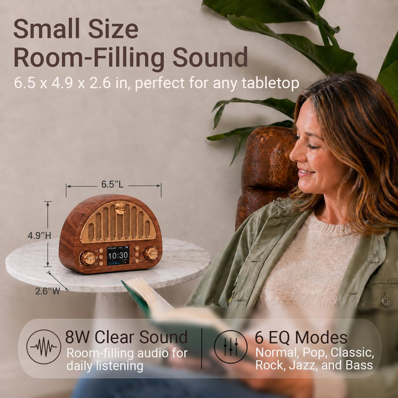 Calendar Clock+Vintage FM Radio with NOAA Weather Alerts