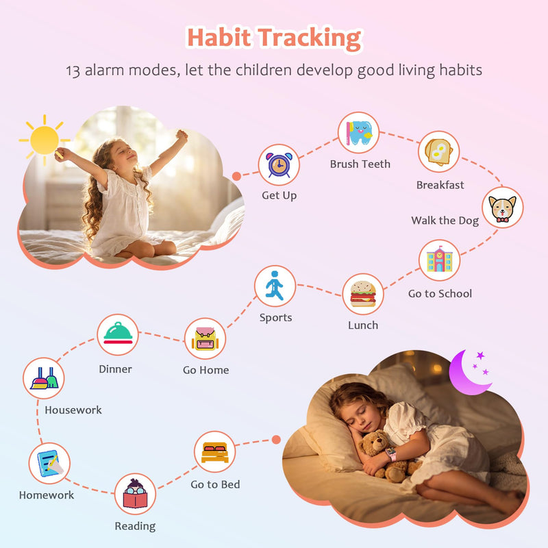 Blackview Kids Smart Watch with 32 Puzzle Games, HD Camera & Video Recording, 1.75" Touch Screen, Flashlight,Music Player, Pedometer, Alarm Clock,Stopwatch,Kids Watch for Girls Ages 4-12 Z30C-Pink