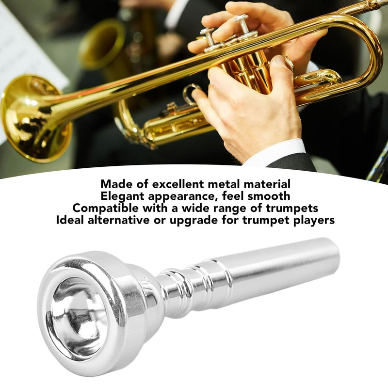 Lead Trumpet Mouthpieces, 3C Mouthpieces for Musical Instruments, Silver Plated Trumpet Mouthpiece for Beginners, Professionals Players and Music Instrument Enthusiasts