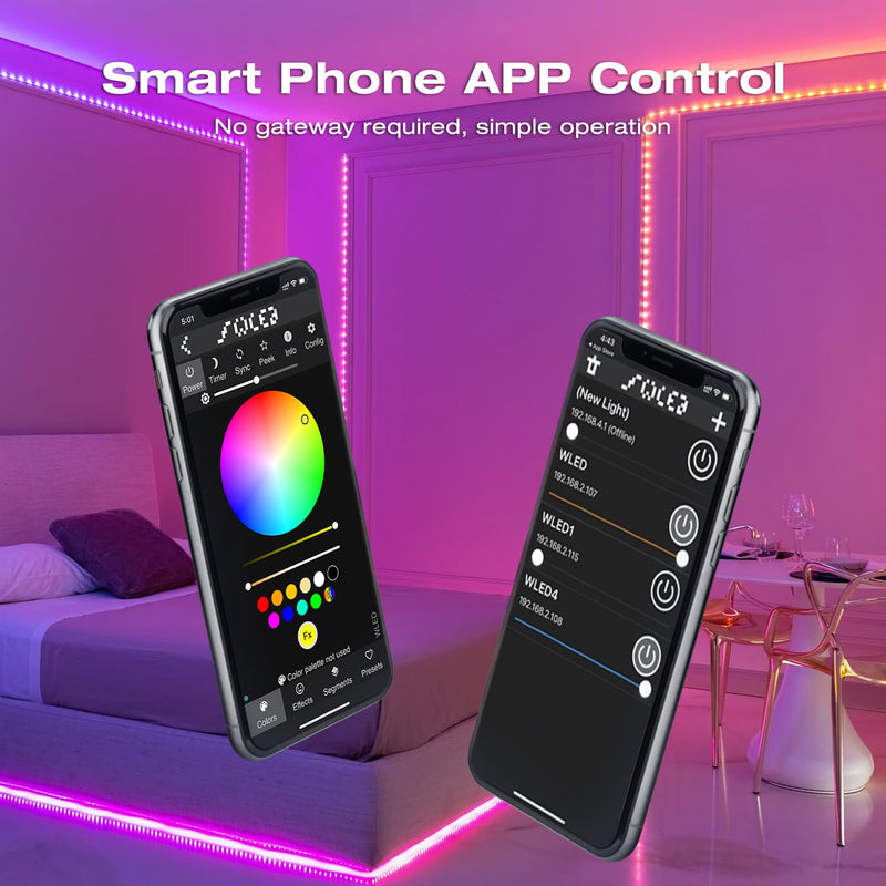 GLEDOPTO ESP32 WLED LED Controller with Mic Microphone DIY Lighting Music Dynamic Modes for WS2811 WS2812 SK6812 TM1814 WS2813 WS2815 Addressable FCOB LED Strip Lights