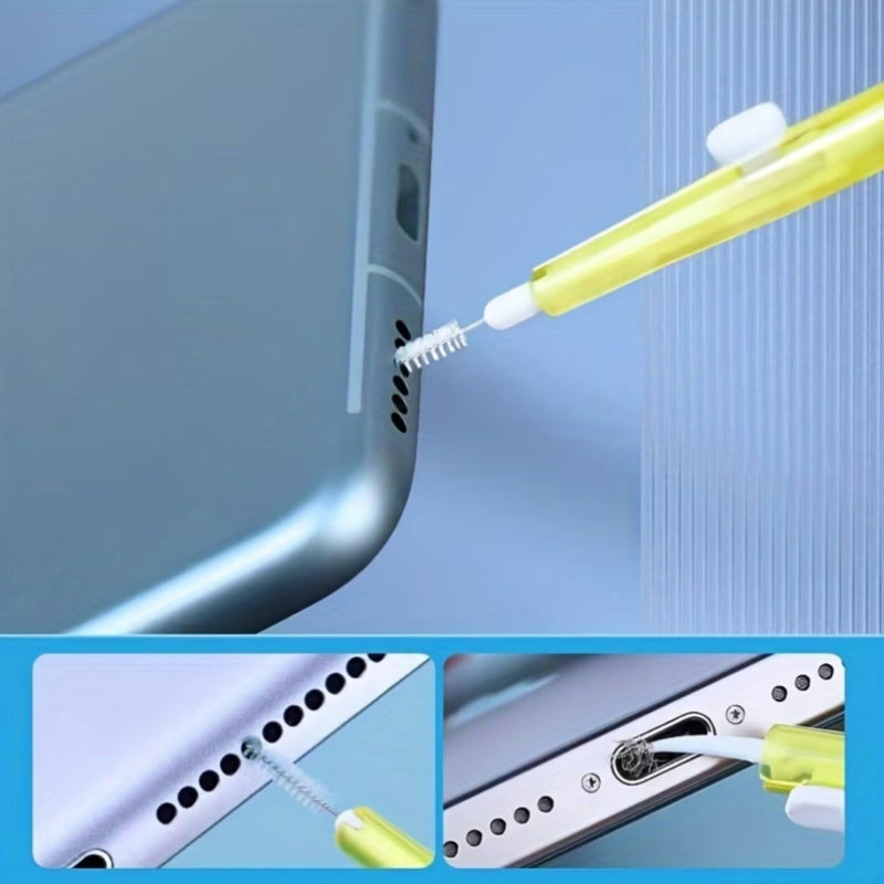 4-Piece Multifunctional Mini Cleaning Pen Set — Suitable for Bluetooth Earphones, Keyboards, and Various Electronic Devices; Crevice Dust Removal Tool