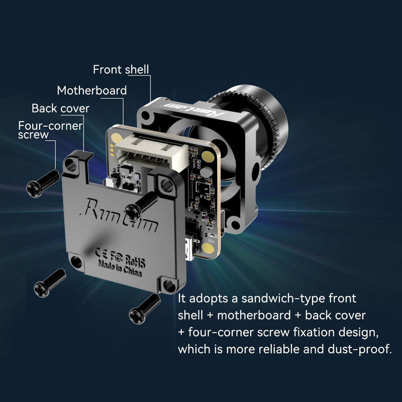 FPV Camera RunCam Robin 3- Micro Drone Camera 1200TVL FOV150° Wide Angle 5.3g for RC FPV Drone Car Plane Racing