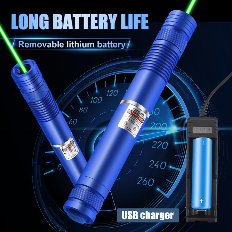 Green Laser Pointer, Long Range 20000 Feet Green Laser Pointer High Power with Star Cap for Night Astronomy Outdoor Camping Hunting