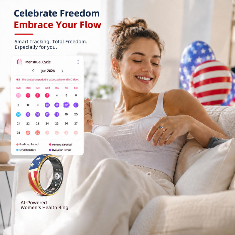 Smart Ring Fitness Tracker Men & Women, Health Sleep Tracker (Gold, #8) | Heart Rate, Blood Oxygen, HRV, Stress Monitor, No Subscription, IP68 Waterproof, iOS & Android