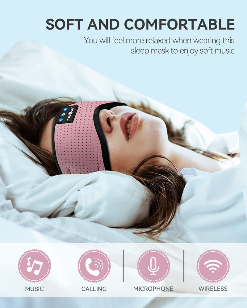 MUSICOZY Sleep Headphones Breathable Bluetooth 5.4 Headband 3D Sleeping Headphones, Wireless Eye Mask Sleep Earbuds for Side Sleeper Women Office Air Travel Cool Tech Gadgets Unique Gifts 2 Packs