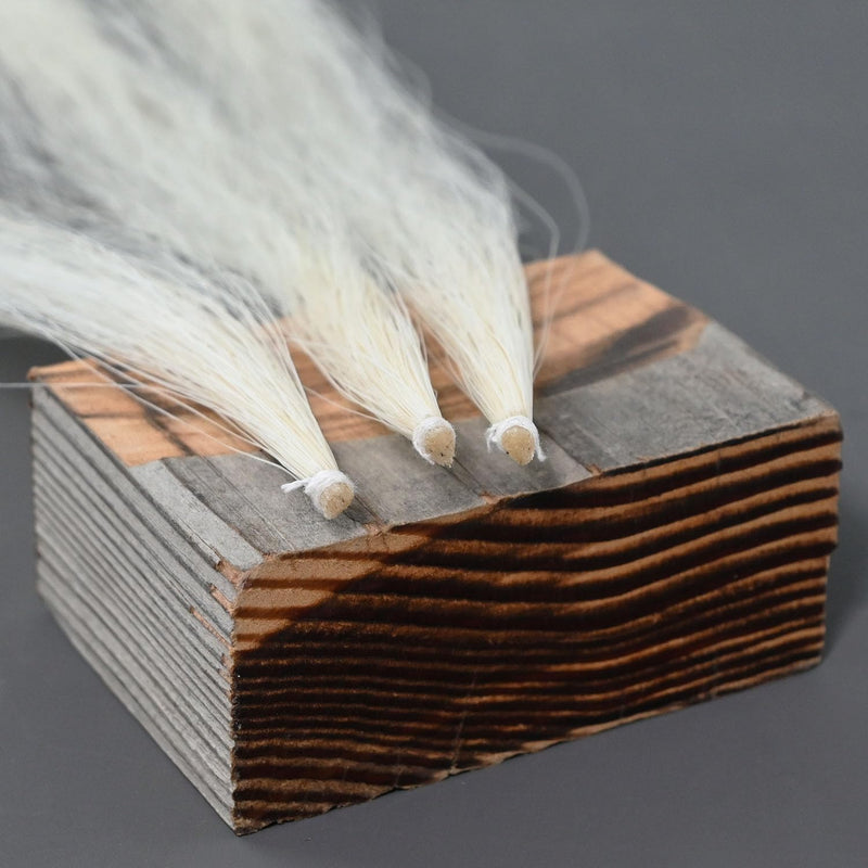 Natural Mongolian Horse Hair for Violin, Viola Bows Unbleached White 29'' Fiddle Bow Hair Replacement kit