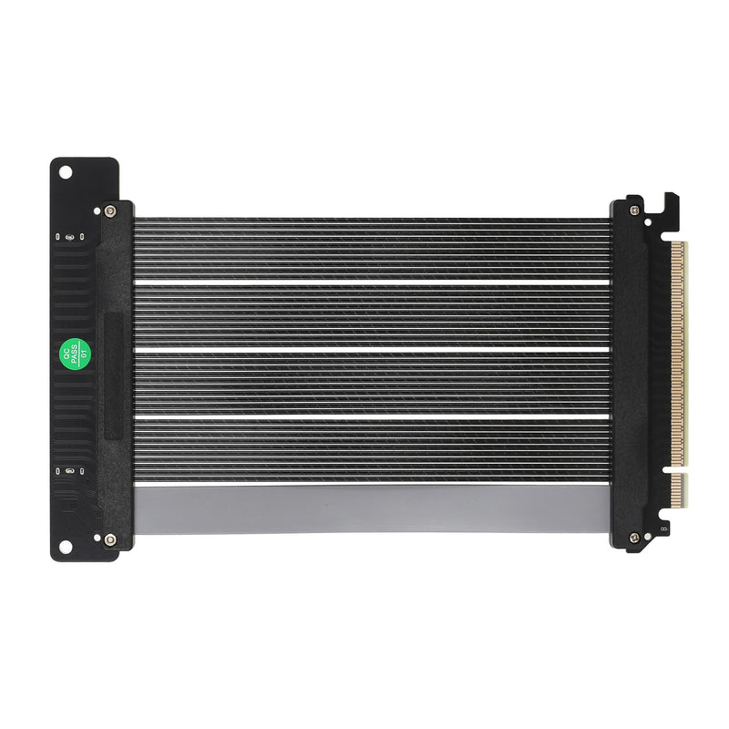 PCIe 5.0 X16 Riser Cable Graphics Card Extension Cable, Vertical Mount GPU Riser Cable for PC Case, Support PCI Express 5.0/4.0/3.0, High-Speed Shielded Flex Ribbon (20CM,Right angle-90 degrees) Right angle-90 degrees 20CM