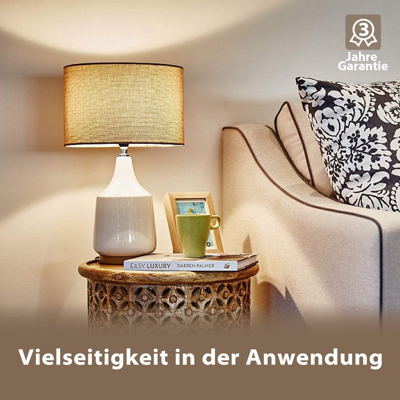 LVWIT E14 LED Lampe P45 Tropfenform, 4W (ersetzt 40W), 2700K Warmweiß Fadenlampe ultrahell 470 lm, Mini Globe, Rustikalampe Filament LED klar, 6er Pack 6
