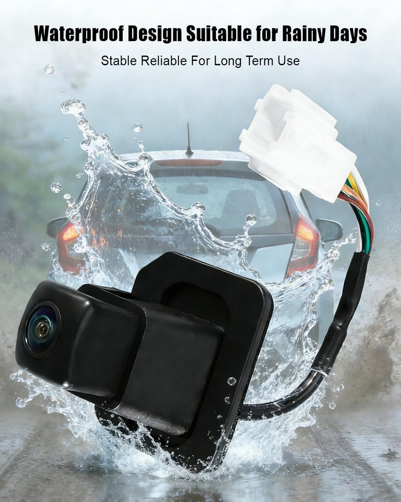 39530-T5R-A01 Backup Camera Fit for Honda Fit 2015-2019 | Rear View Parking Assist Camera Replace 39530T5RA01, Waterproof Reverse Camera