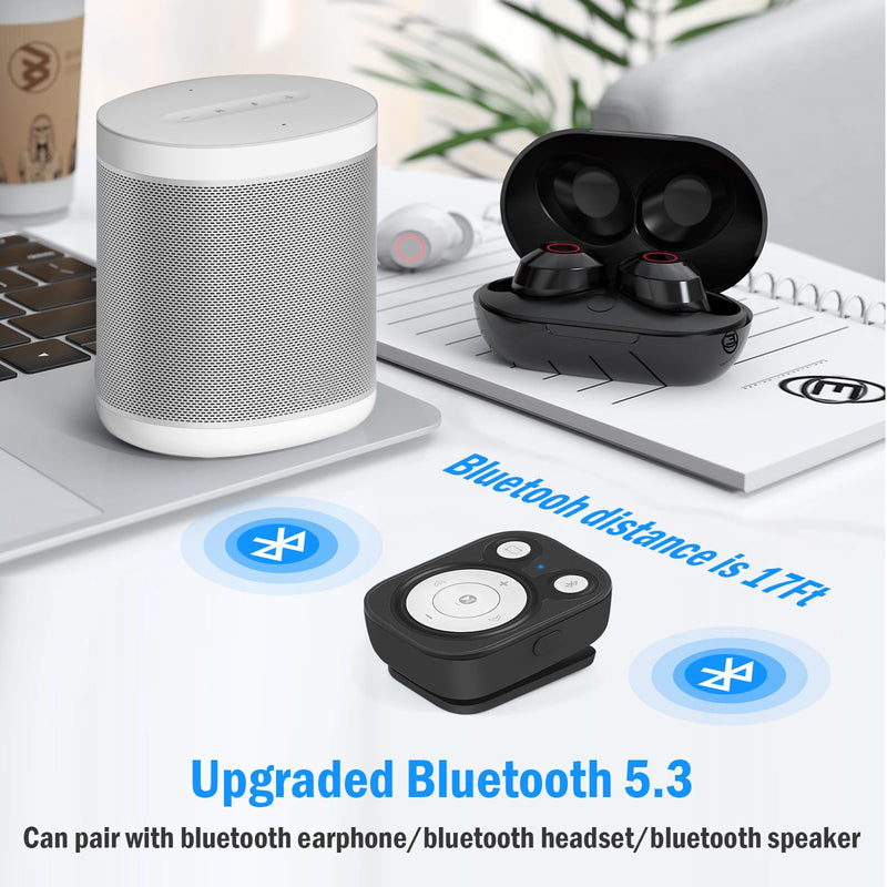[AUSTRALIA] - Mini MP3 Player with Bluetooth 5.3, 64GB Portable Music Player with Sports Clip, OTG Function, Mp3 Player NO Screen for Running/Cycling/Exercise-Student, Kid (Black) Black 