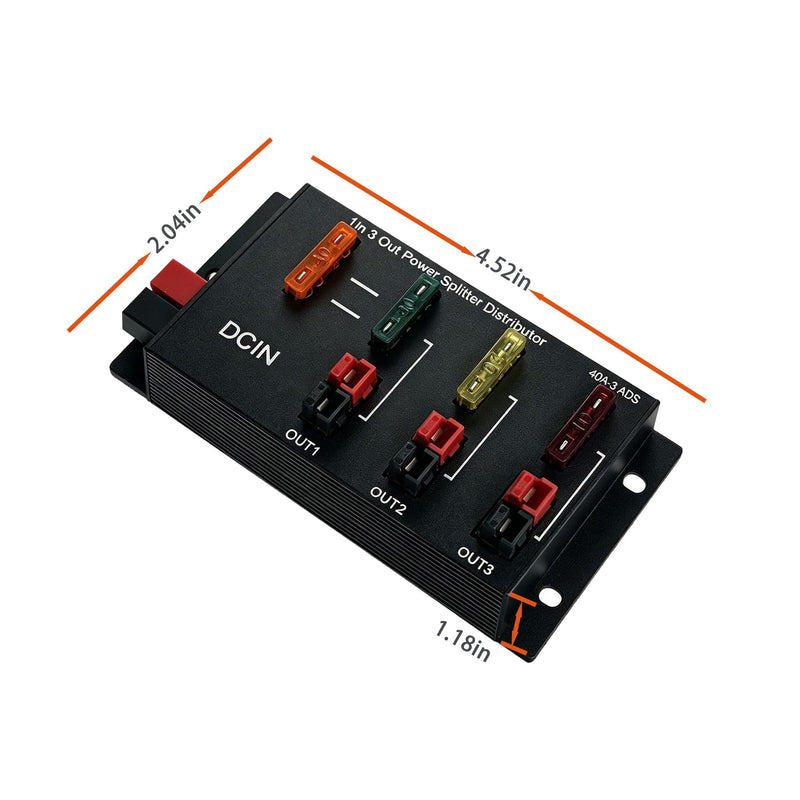 1 in 3Connector Power Divider Power Board 40A Power Pole Distribution Block | Power Pole Distribution Block Power Splitter Distributor Source Strip(1-3)