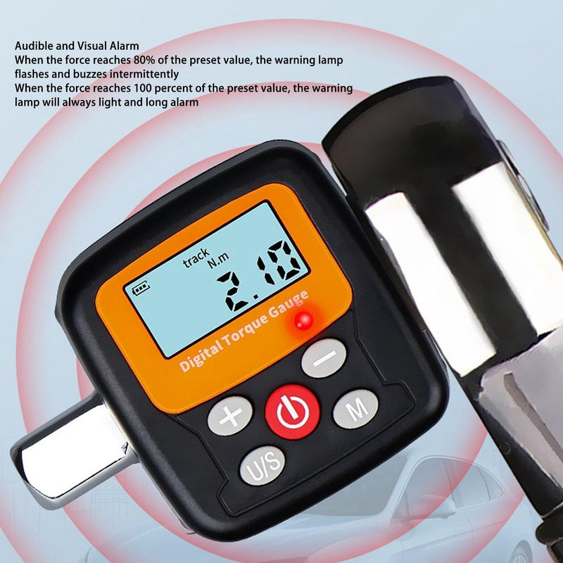 1/4" Drive Digital Torsion Meter 0.9-30Nm Torsion Meter Electronic Torsion Adapter Meter for Car Repair