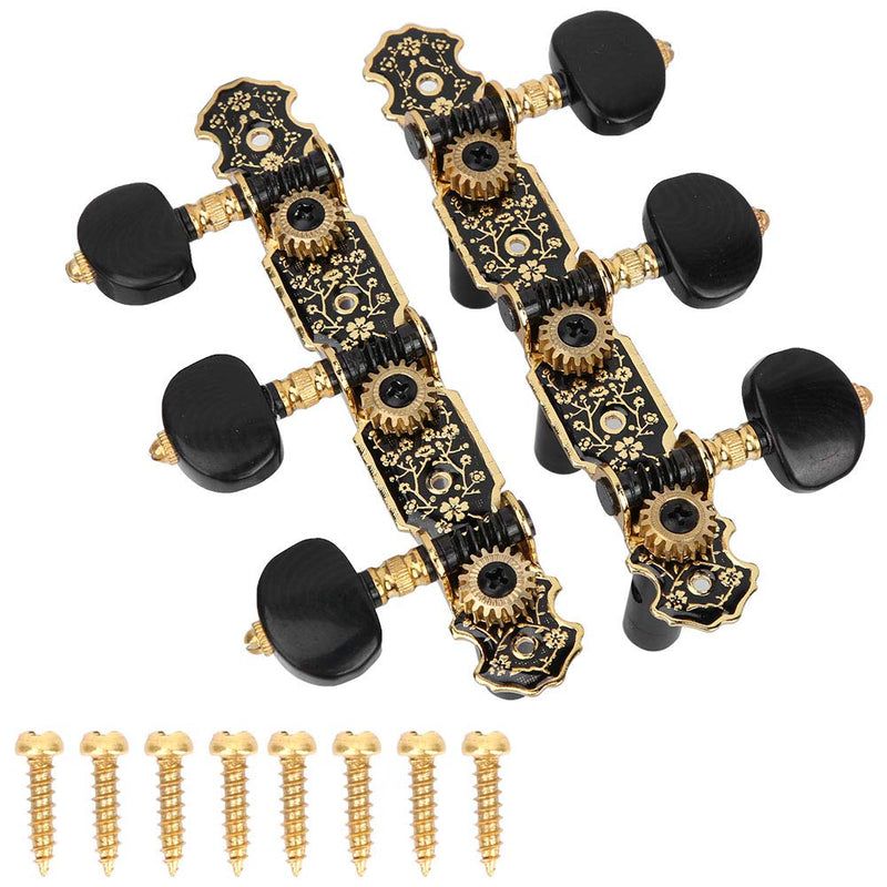 Tuning Peg for Classical Guitar, 1:18 Black Tuning Machine, Acoustic Guitar, Guitar Peg Machine Heads, Tuning Peg Replacement, 3L 3R Tuner for Acoustic Guitar, Electric Guitar