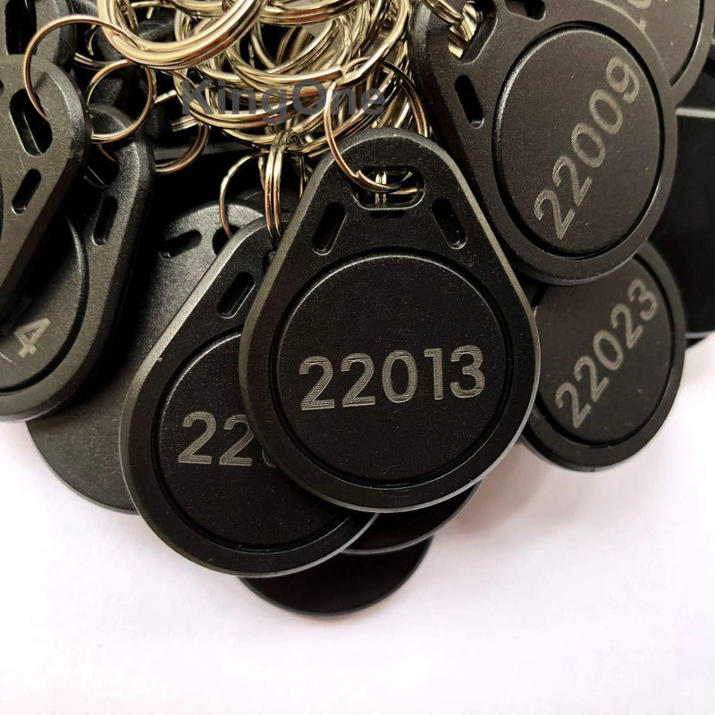 [AUSTRALIA] - KINGONE 100pcs 26 bit Keyfobs Proximity Fob Works with Prox Key ISOProx 1346 1386 1326 H10301 Format Readers. Works with The vast Majority of Access Control Systems (Black) 