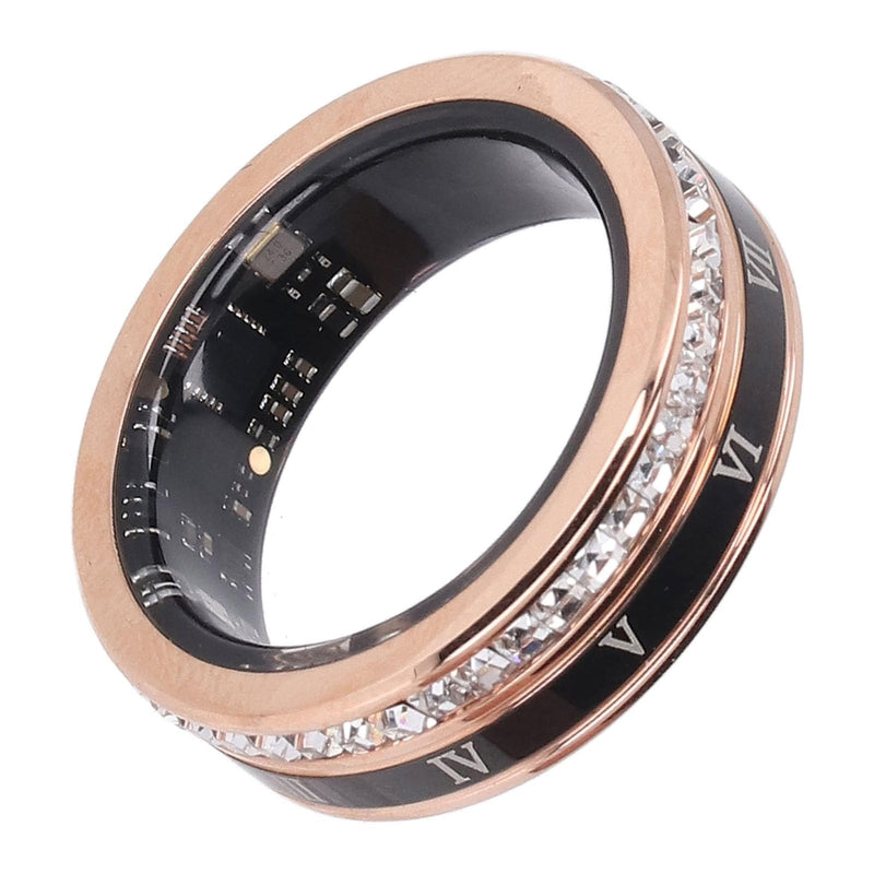 Smart Ring,Water Proof Fitness Ti Steel Roman Numerals Smart Ring Health Tracker,Smart Ring Health Tracker Men 9