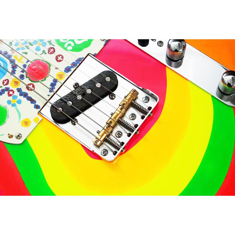 [AUSTRALIA] - Vintage Fixed Guitar Bridge with Brass Compensated 3-Saddle Steel Baseplate 10.8mm Guitar Bridge Compatible with Vintage Telecaster Tele Style Electric Guitar Replacement Parts Chrome 