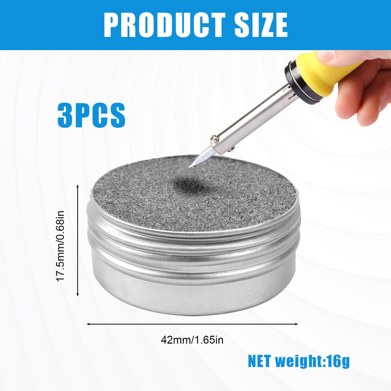 3 cans of soldering tip cleaner, soldering tips reactivator, reactivation oxidised soldering tips, used for maintenance and repair of the soldering tip (net weight: 16 g can)