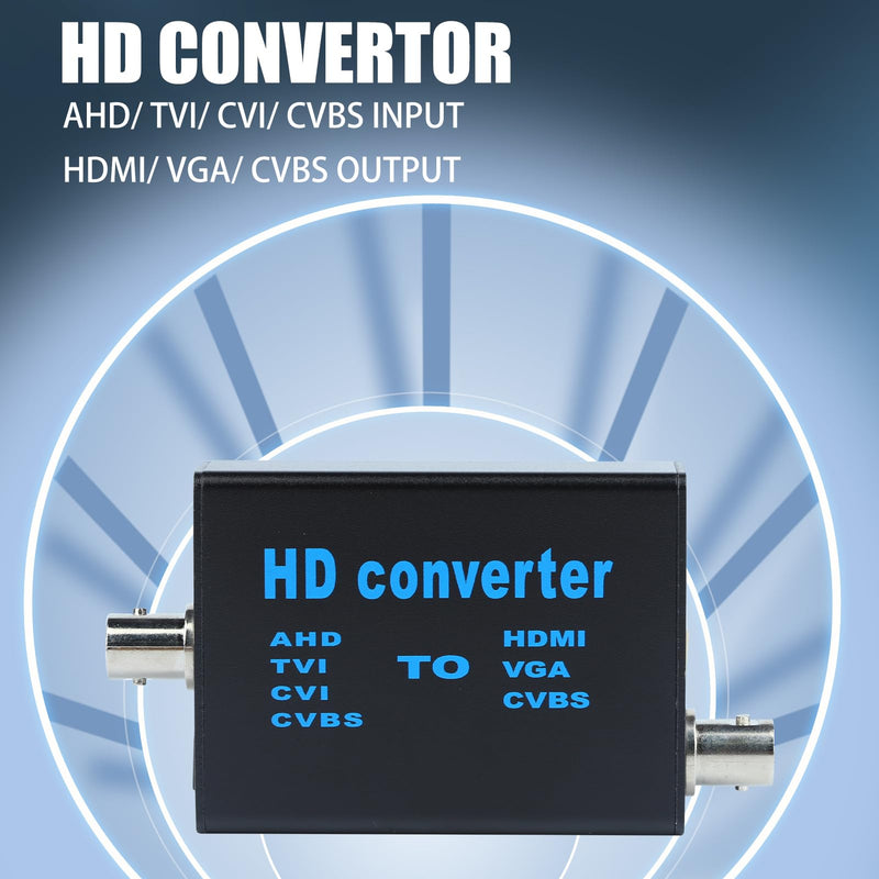 [AUSTRALIA] - BNC Cable to HDMI Video Signal Convertor,Audio Video Capture Converte,4 in 1 HD Convertor AHD/TVI/CVI/CVBS Signal to HDMI/VGA/CVBS 1080p for Camera/DVR/CCTV Security System 