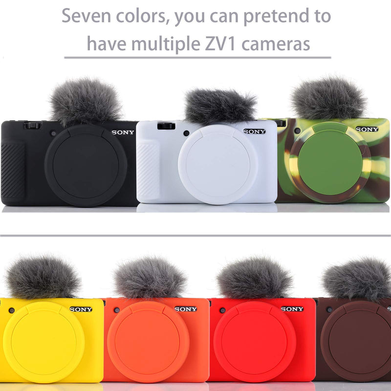 Camera Case for Sony ZV-1, Sony ZV1 Camera Case Digital Camera Anti-Scratch Slim Fit Soft DSLR Camera Sleeve with ZV1 Screen Protector (Black) Black