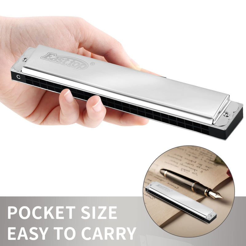 [AUSTRALIA] - East top 24 Holes Professional Tremolo Harmonica Musical Instrument for Adults (T2403-C) 