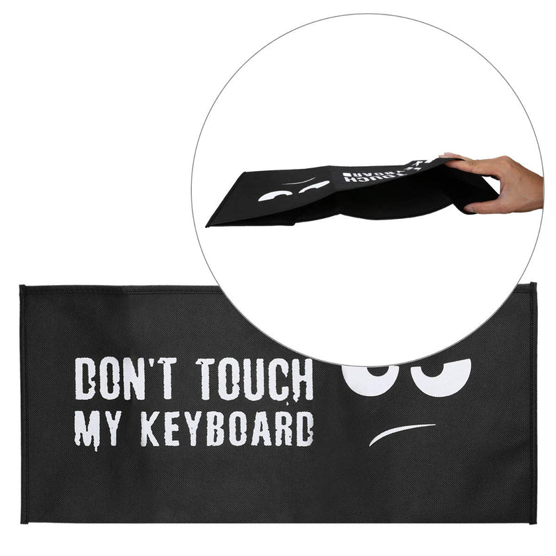 kwmobile Keyboard Cover for Universal Keyboard (L) - Protective Skin Computer Keyboard Dust Cover Case - Don't Touch My Keyboard Don't touch my keyboard 02-01