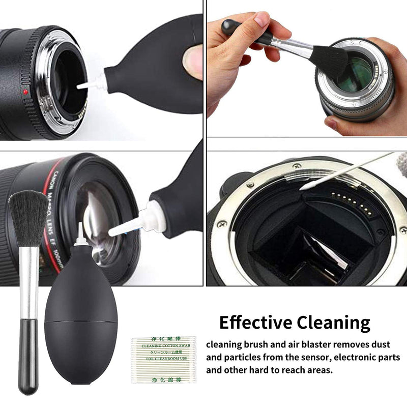 Professional DSLR Camera Cleaning Kit with APS-C Cleaning Swabs, Microfiber Cloths, Camera Cleaning Pen, for Camera Lens, Optical Lens and Digital SLR Cameras.