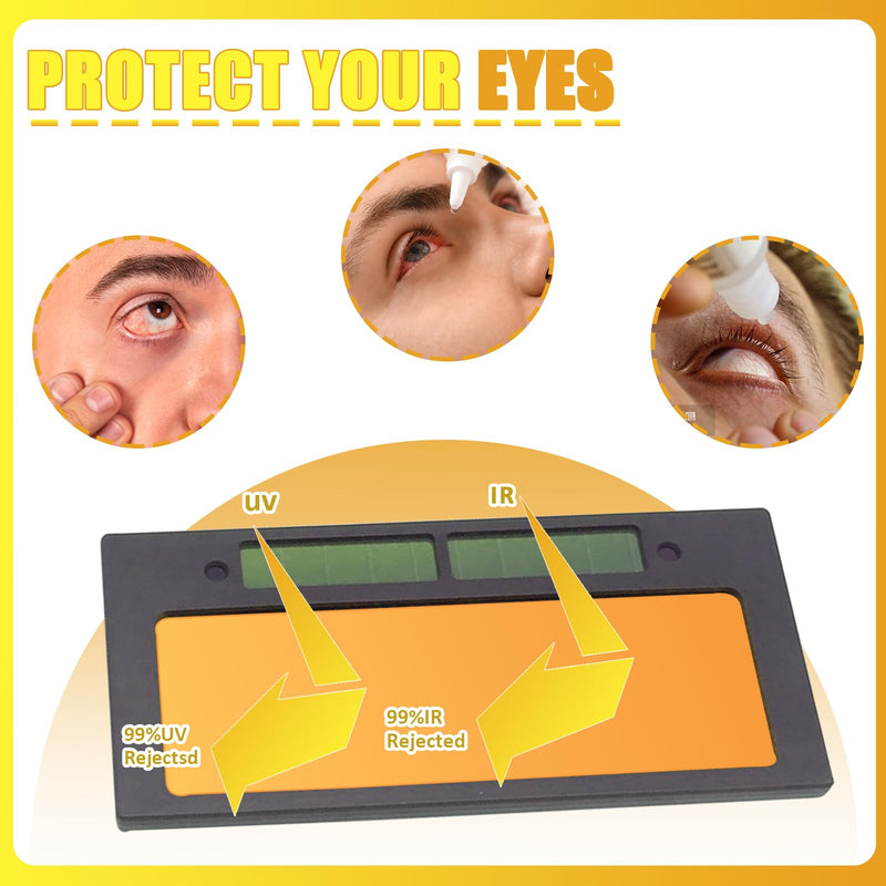 Auto Darkening Welding Lens, Shade 10 True Color Welding Lens Gold 2x4 1/4 Welding Lense for Sugar Scoop Welding Hood or Pancake Welding Hood
