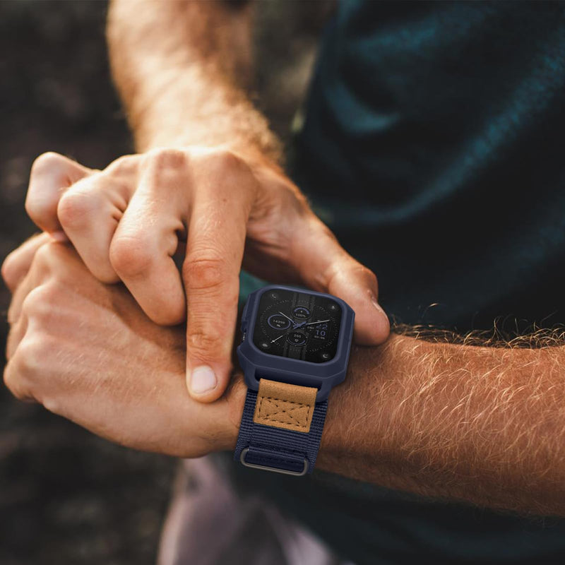 Bundle of the Rugged Nylon Apple Watch Band (Blue/Black Tag)