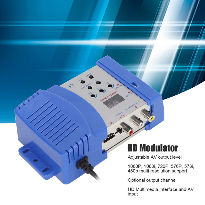 [AUSTRALIA] - AV/HDMI to RF Modulator for TV PAL or NTSC Format, Composite VHF UHF HDMI to RF Converter, Adjustable Resolution TV Audio Video Converter for 90-240V TV 