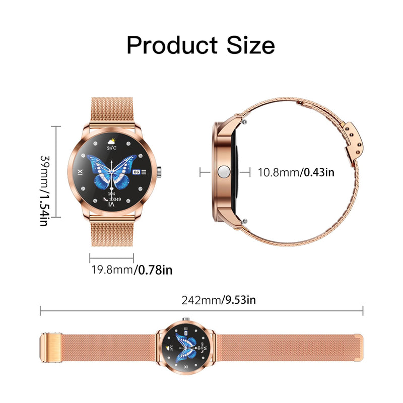 Smart Watch (Answer/Make Calls) for Women, 1.27" AMOLED Smartwatch for Android iPhone, Activity Tracker with Blood Pressure Heart Rate Sleep SpO2 Monitor, 100+ Sports IP68 Fitness Tracker (Pink) Pink