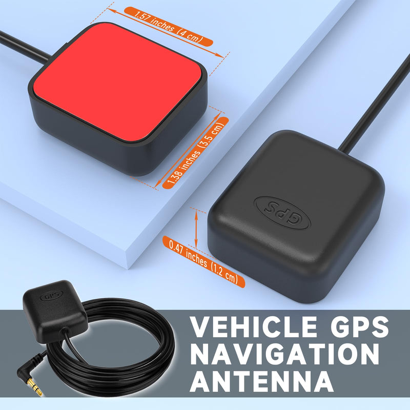 SZSAUTO Vehicle GPS Antenna Waterproof Active GPS Dash Cam Antenna with 3.5mm Plug for Car Truck SUV Windshield Mirror Dash Camera Cam Vedio Surveillance Monitoring DVR Recorder GPS Tracker Receiver 3.5 mm Plug