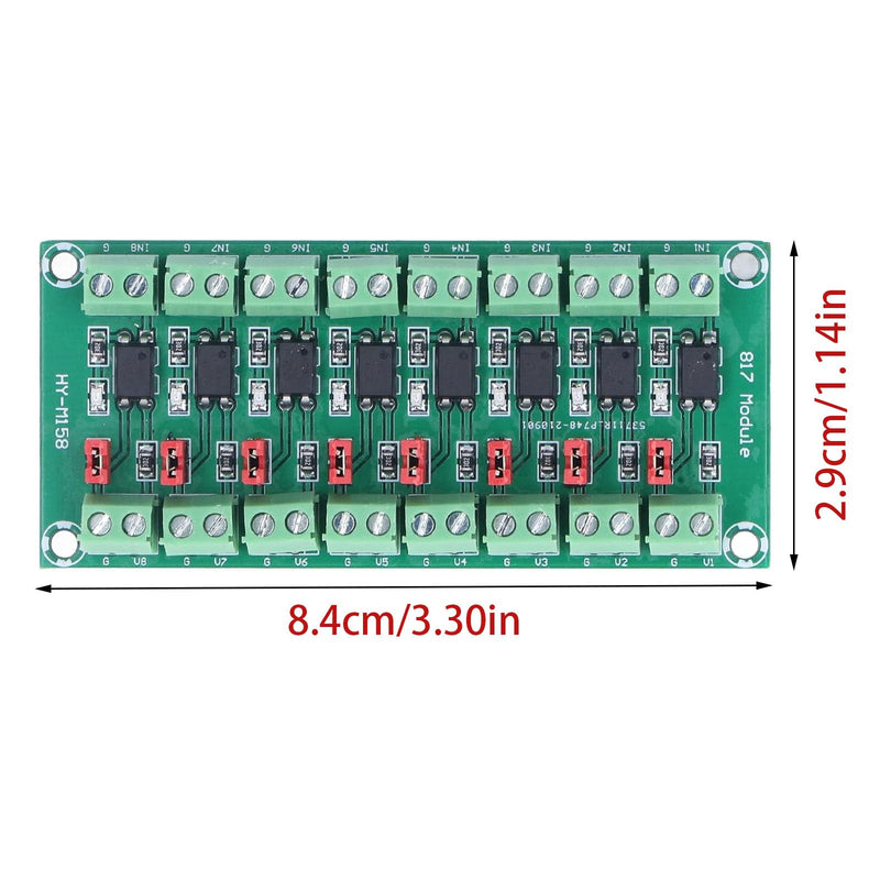 8 Channel Optocoupler Insulation Board Module 817 3.6-30V Optoelectronic Insulated Module Optocoupler Insulation Board (2) 2