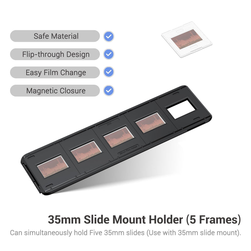 [AUSTRALIA] - JJC 35mm Photo Slide Mount Holder, Compatible with Film Scanners, Mobile Film Scanner Convert & Negative Film Digitizer, Keeps Film Flatness and Stability for Easy Copying Scanning 35mm Slide Mount Holder 