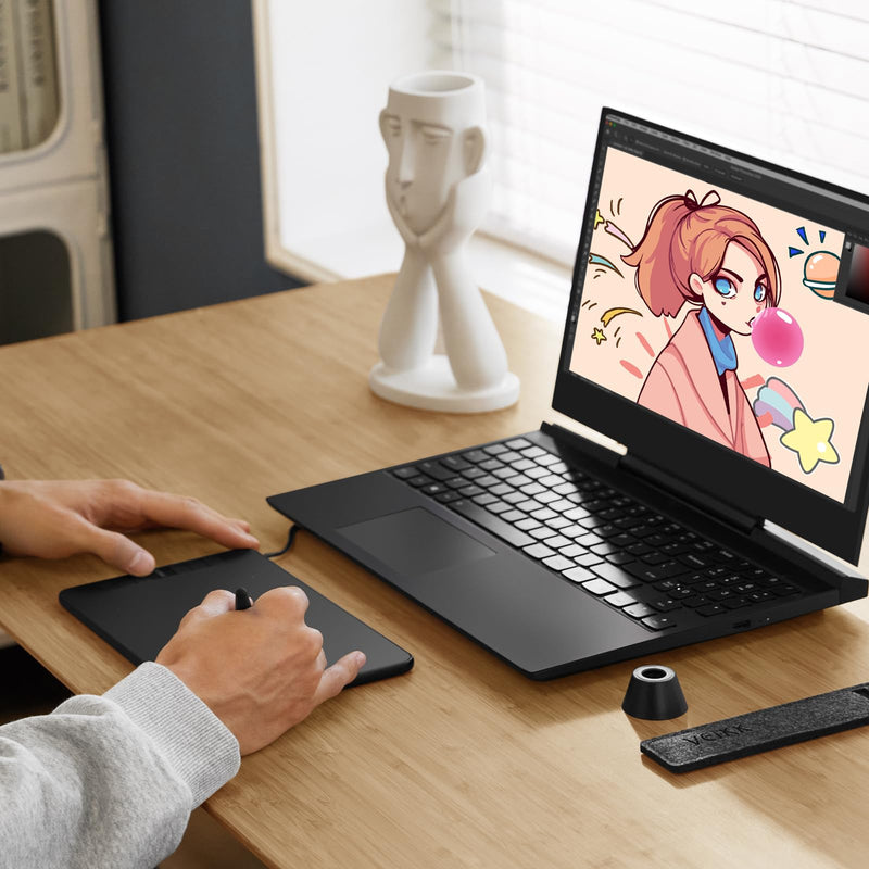 VEIKK VK640 Drawing Tablet, 6x4 Inch Pen Tablet | 8192 Pressure Levels, 6 Shortcut Keys, For Drawing, Design, Painting,Sketching and E-signatures, Digital Graphic Tablet 6*4 inch