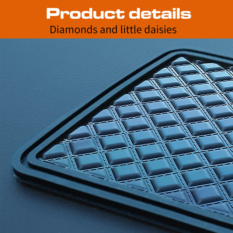 1 PC Car Dashboard Non Slip Mat, 11.8In x 5.7In Anti-Slip Phone Hold Dashboard Sticky Pad for Radar Detector, Cell Phone, Keys, Glass, Mirrors, Metal (Black) No Diamond