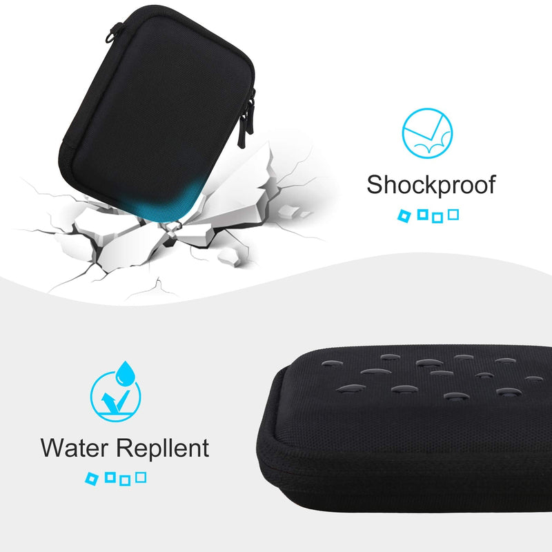 Lacdo Hard Carrying Case for Seagate Barracuda Fast SSD/Game Drive for Xbox SSD, LaCie Portable SSD External Solid State Drive Portable 500GB 1TB 2TB USB 3.0 Shockproof Storage Travel Bag, Black
