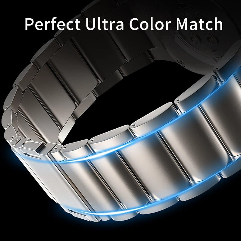 Titanium Magnetic Band for iWatch Ultra 3 2 1 49mm Series 11 10 | Metal Strap for Apple Watch Series 11/10/9/8/7/6/5/4/SE/3/2/1 45/44/42mm|Lightweight,Skin-Friendly,Durable,Fit wrist 6"-9" black 49/46/45/44/42mm (series 3 2 1)