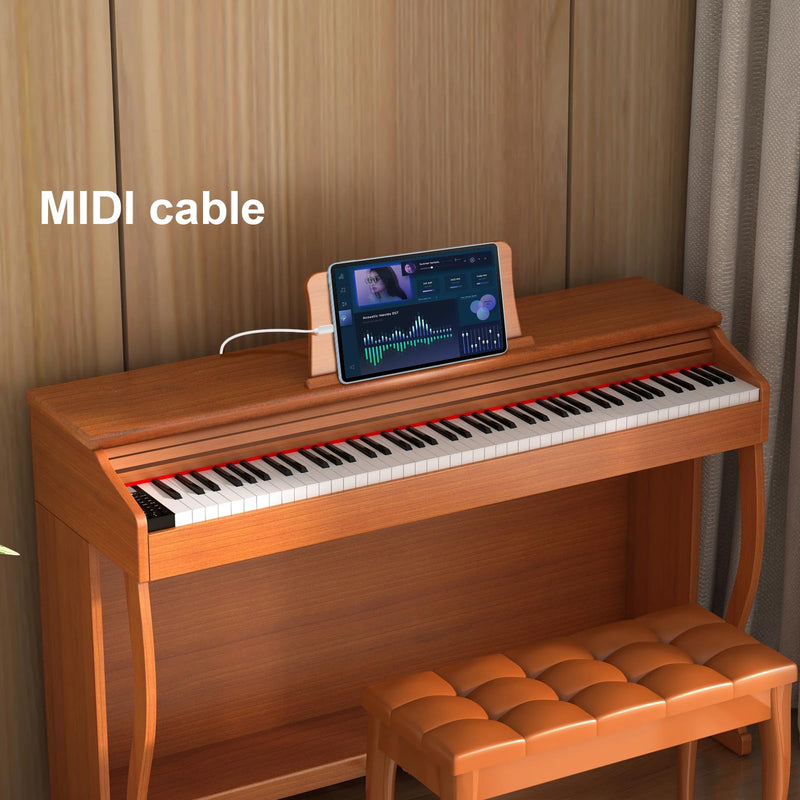 [AUSTRALIA] - Lightnning to USB 2.0 OTG Cable Type B Midi Cable 5Ft Lighting to Midi Cable Compatible with iOS Devices to Midi Controller, Electronic Music Instrument, Piano, Midi Keyboard and More 