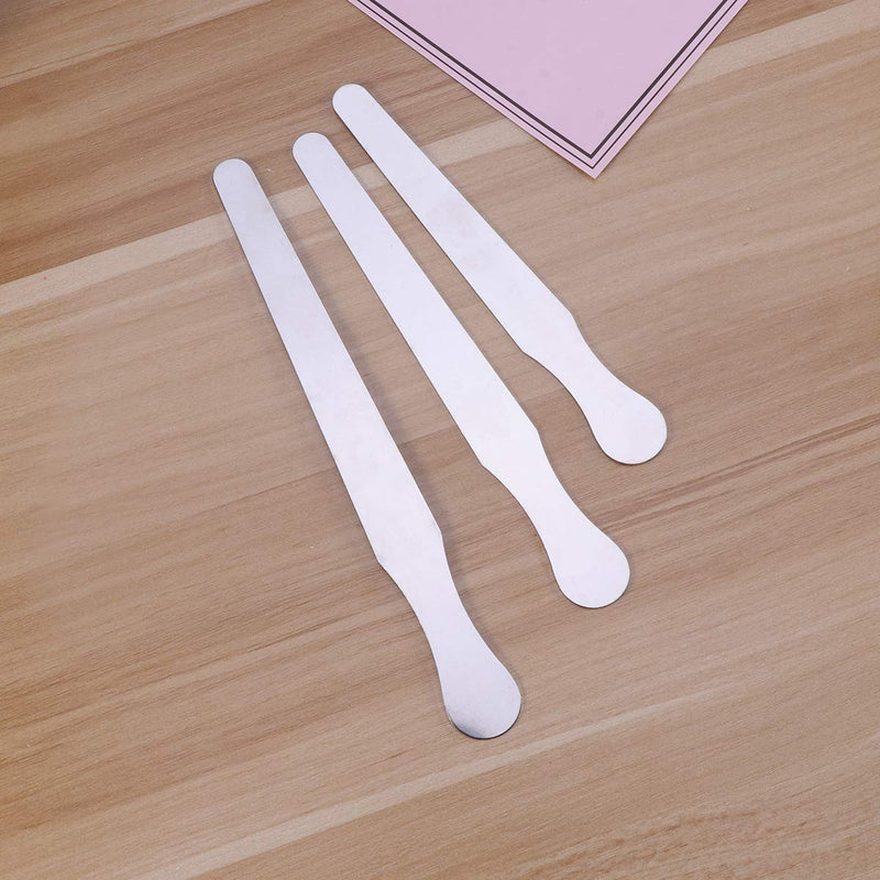 SuPVOX 3 x Stainless Steel Tongue Spatulas with Cheek and Lip Squeegee (14cm+16cm+18cm)