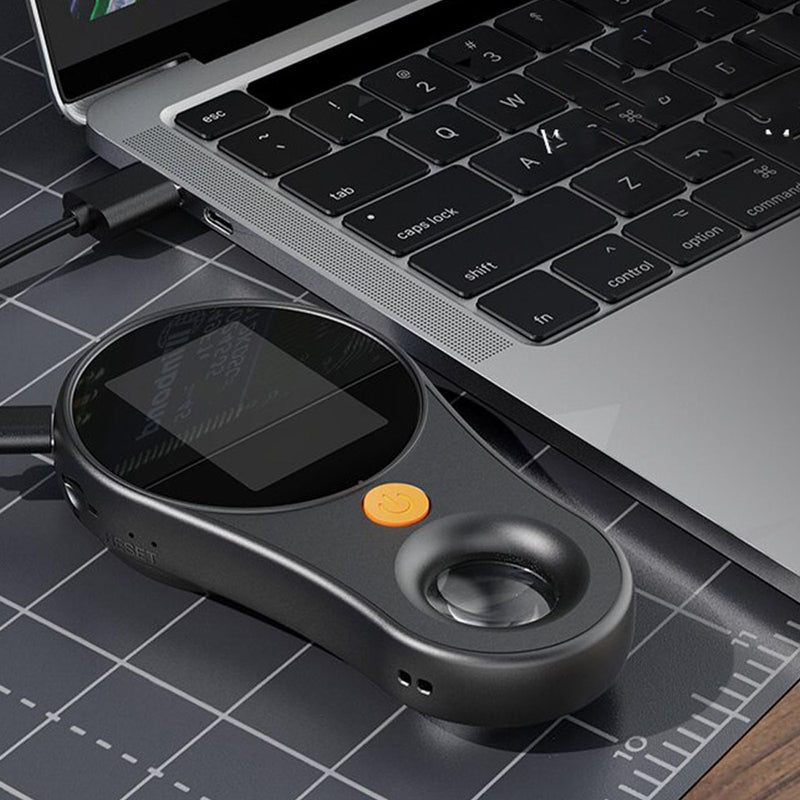 [AUSTRALIA] - Handheld Digital Microscope 500X Magnification - 2MP Portable Magnifying Glass with 2.0 Inch Screen & Built in 8 LEDs, Compatible with OS, Science Kits Black 