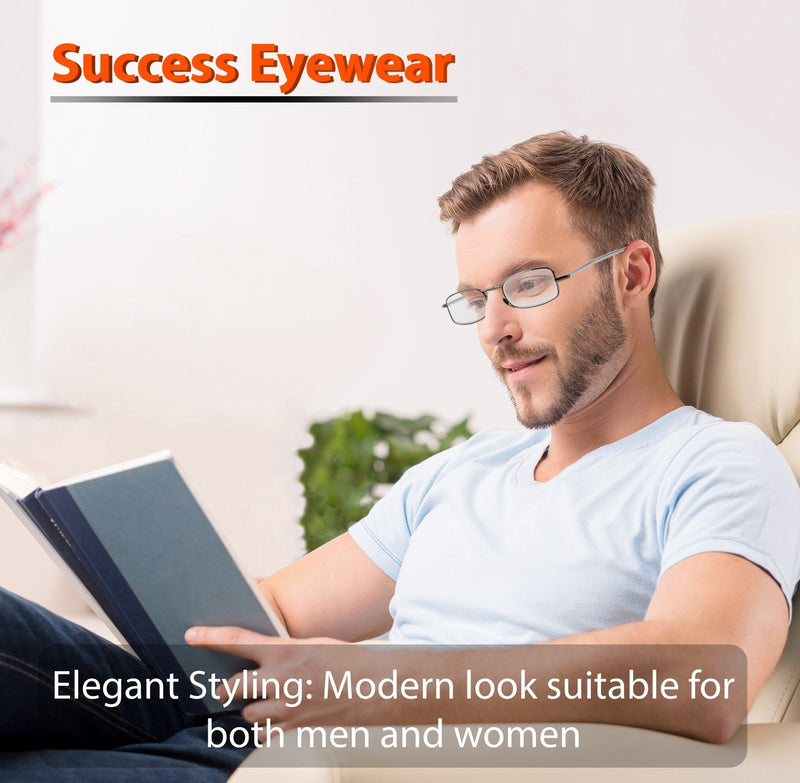 Reading Glasses 2 Pair Black and Gunmetal Readers Compact Folding Unisex Glasses for Reading Case Included Bundle: Set of Black and Gunmetal With 2 Cases 2.5 x