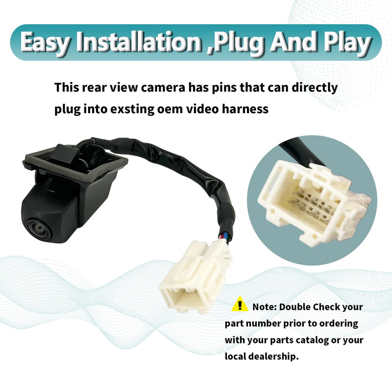 39530-TX4-A01 Rear View Backup Camera Compatible with Acura RDX 2013 2014 2015 Reverse Rear Park Assist Camera Replaces 39530TX4A01