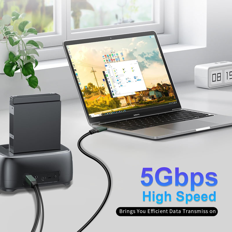 Kumiho USB C to USB B 3.0 Cable 30ft, High Speed USB 3.0 Type C to USB B Printer Cable for Brother Canon HP Epson LaserJet